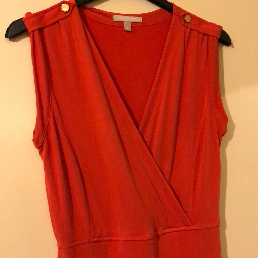 Orange V Dress